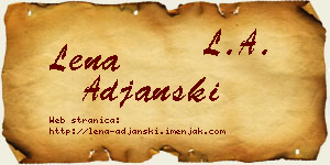 Lena Ađanski vizit kartica